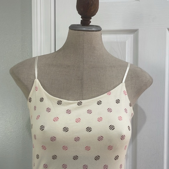 Vintage Y2K gap stretch Cami cotton stretch camisole shelf bra adjustable straps - Picture 2 of 10
